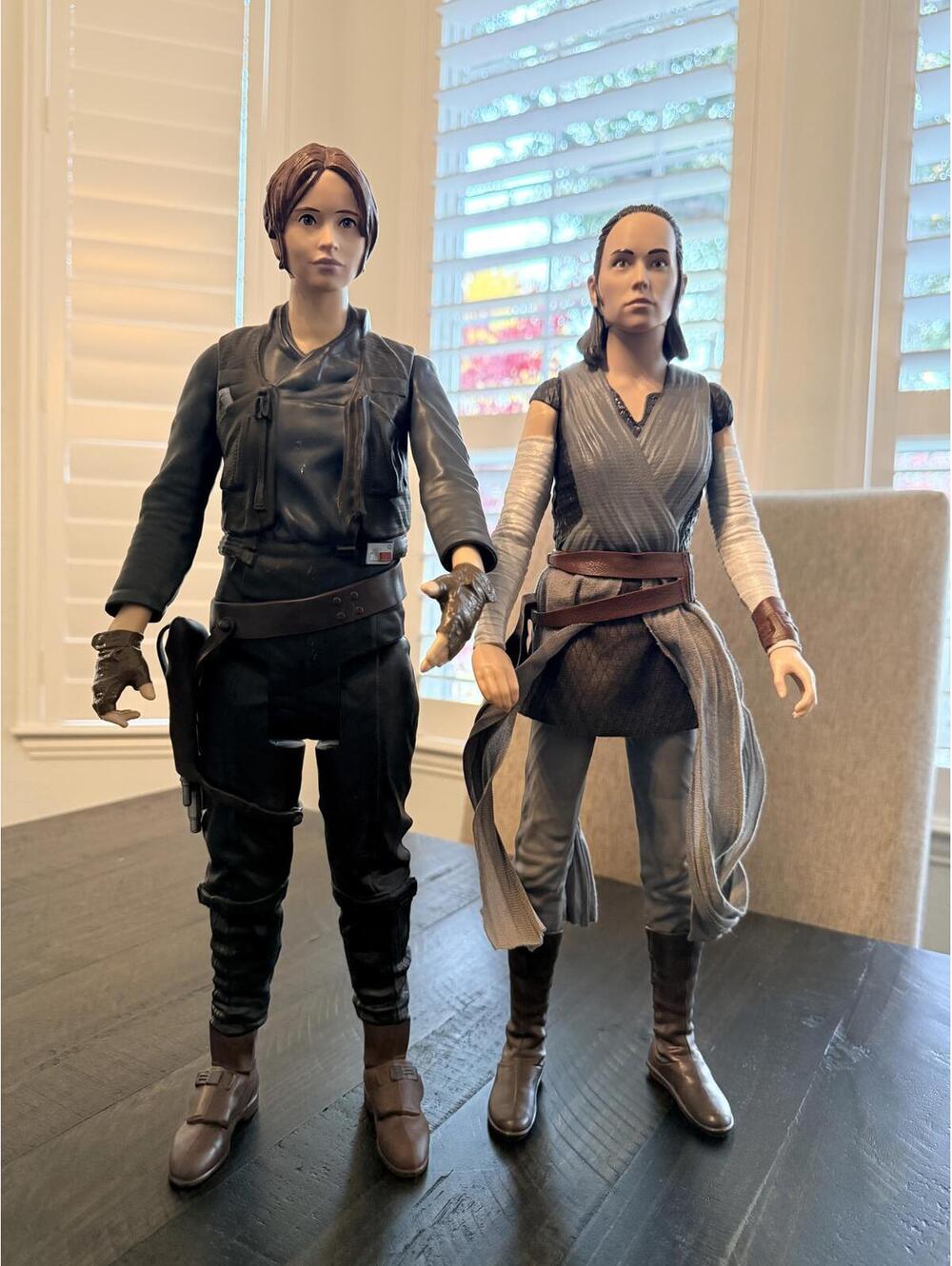 Star Wars 18in Rey & Jyn Erso Jakks Pacific 2016 Action Figures Lot Set